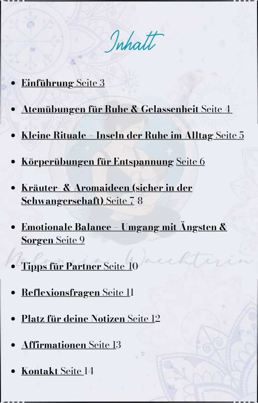 Ruhe, Vertrauen & Verbindung – Schwangerschaft bewusst erleben